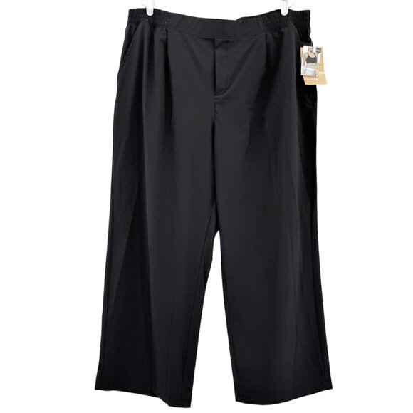 Avia Women's Pull-on Stretch Black Trouser Pants 3XL (22) Moisture Wicking NWT - Picture 1 of 12